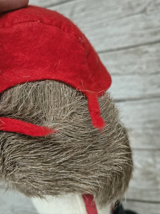 Vintage Montreal Canadiens Hockey Fufel Stand Up Felt Plush Bearded w Skates 16" - Picture 8 of 9